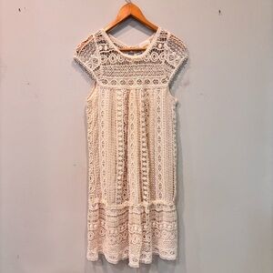 Maeve Anthropologie Crochet Lace Tunic Dress Women’s Size Small